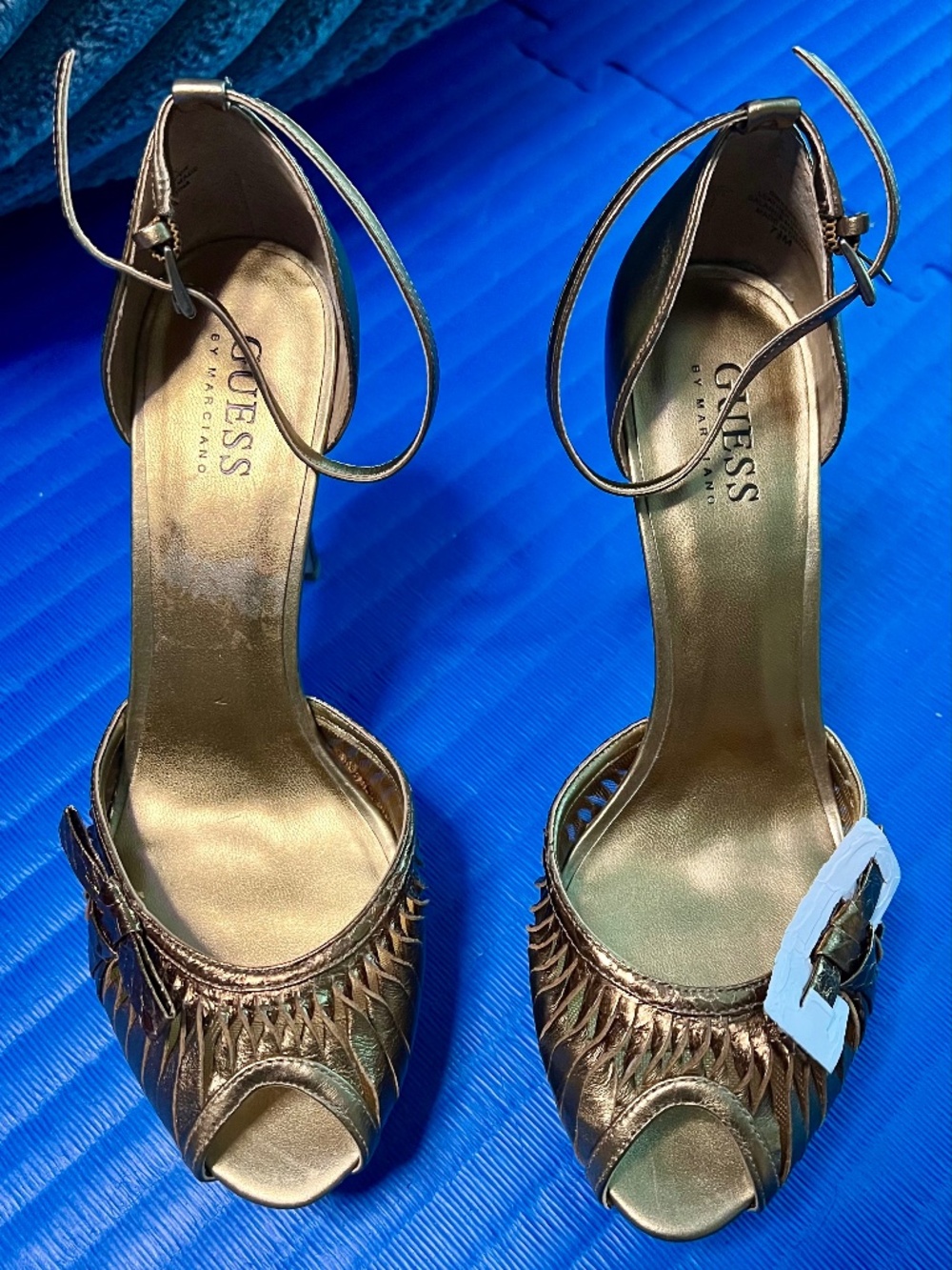 Guess Gold Bronze Heels